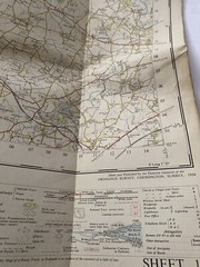 Vintage Ordnance Survey Linen Backed Map Fakenham 1954 One Inch/One Mile.Good