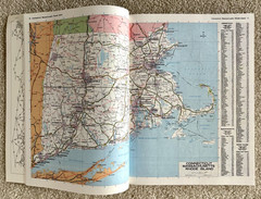 Vtg. 1992 Rand McNally US Road Atlas Color Highway Maps w/ Canada Mexico 96 page