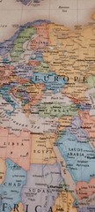 Lot of 3 VERY LARGE PRE-OWNED Laminated Maps of the WORLD, U.S.A., & EUROPE