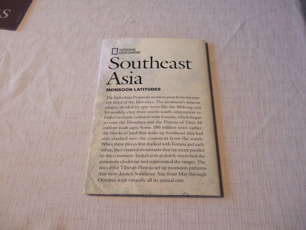National Geographic Wall Chart – Southeast Asia – Monsoon latitudes