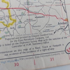 6 Road Maps of England Wales & Scotland. Vintage Esso Map Collection. 1958 / 9.
