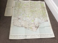 OS map Eastbourne Sheet 183 New Popular Edition One-inch 1946
