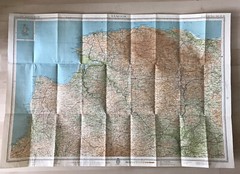 Vintage Bartholomew’s Half-Inch Contoured Map- No 35 – Cloth Backed , Exmoor