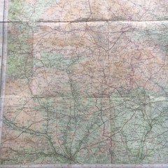 vintage Bartholomews cloth backed map of Salisbury plain