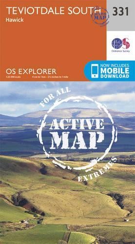 Teviotdale South (Map) OS Explorer Active Map (UK IMPORT)