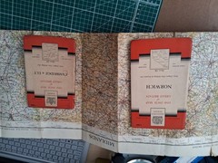 3 O/S maps , vintage , Cambridge & Ely 1954, Norwich 1954 & Midlands 1960 #4