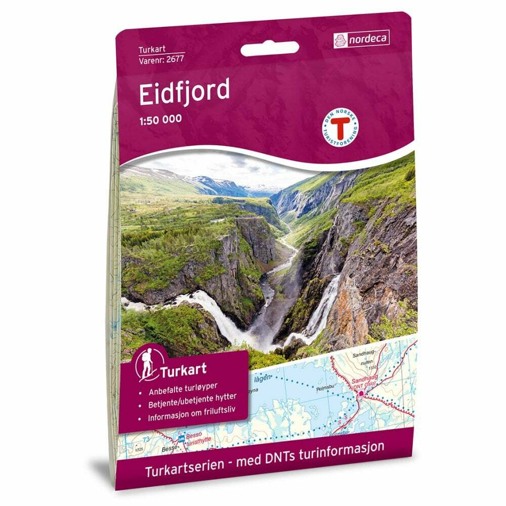 Eidfjord – Nordeca Turkart Norway walking hiking map 2677