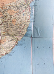 Bartholomew Survey Cloth Map of Deeside- Sheet 52 in the Series – circa 1935