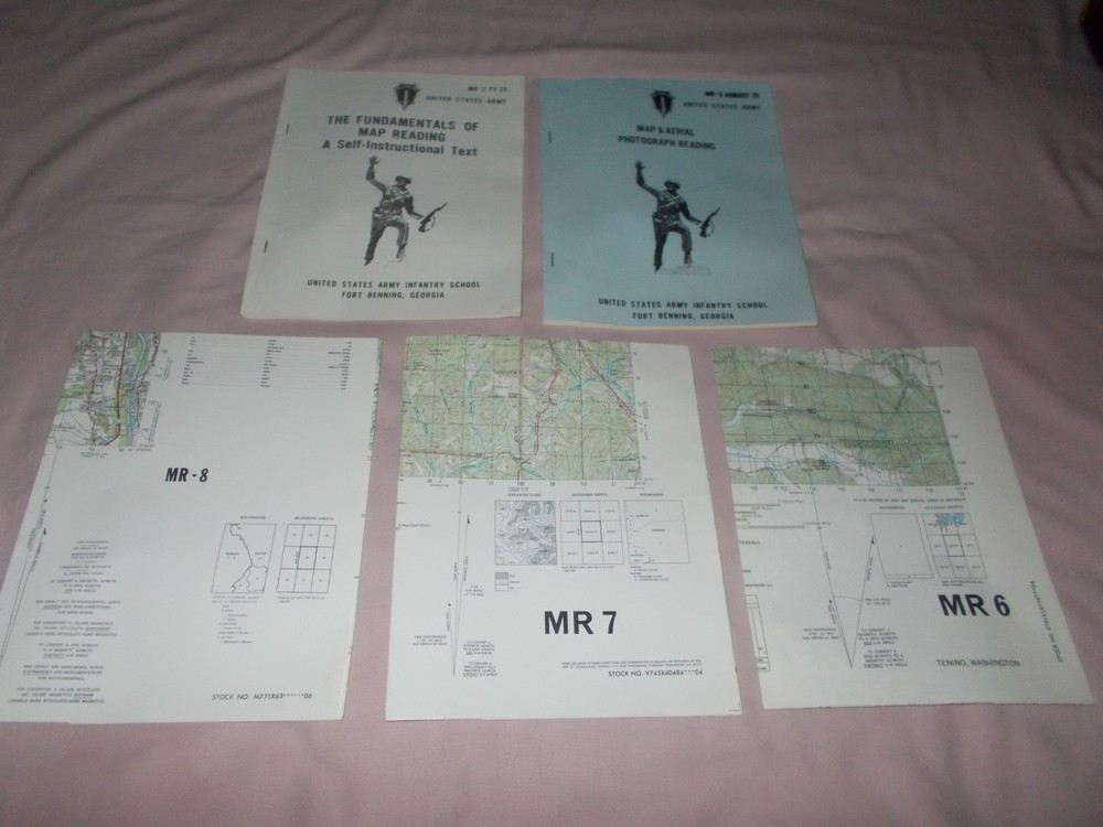 Fundamentals Map Aerial Photograph Reading Self Instructional US Army Collectibl