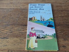 Vintage Folded CMA Wagga Wagga and District Tourist Map NSW, First Edition 1984