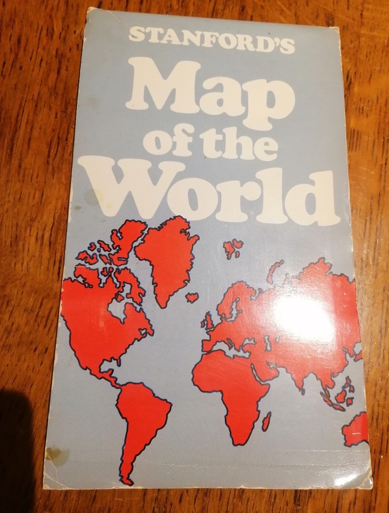 Vintage Stanford’s General Map of The World 1984