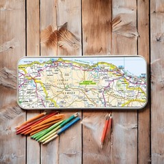 OS Map Metal Pencil Tin – Exmoor National Park (General merchandise)