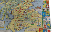 Historical Map of Scotland by L G Bullock Bartholomew Vintage