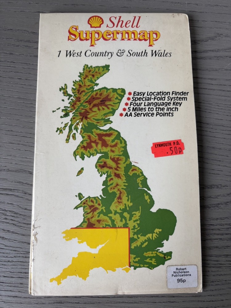 Shell Supermap 1 West Country & South Wales Vintage