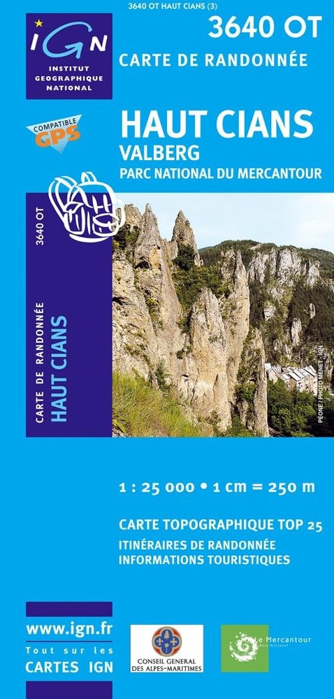 Institut Geographique Nati Haut Cians / Valberg / PN du Mercan (Map) (UK IMPORT)