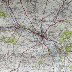 Ordnance Survey SALISBURY Wall Sheet Map NO 167 One-Inch MAP 1947 REvised ed
