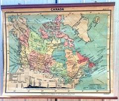 CANADA WALL MAP – Circa. 1933 – Very Good Condition