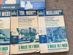 Vintage Collection of ELEVEN RAC Maps, inc TOURING. FOLD OUT MAP