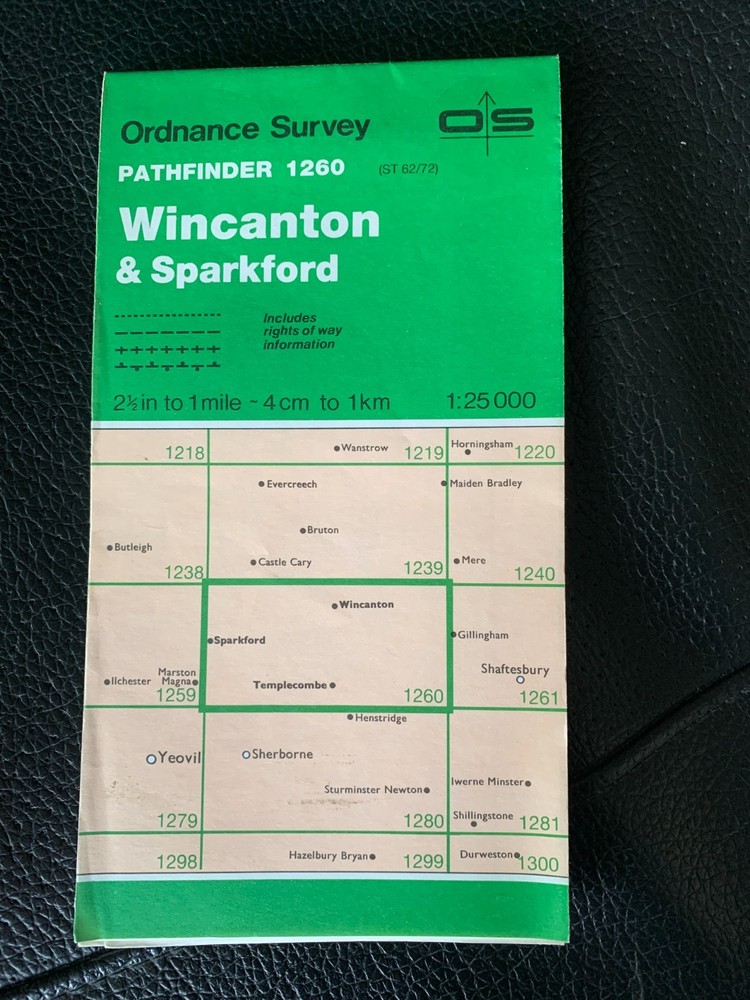 Ordnance Survey Map Pathfinder 1260 Wincanton Sparkford 1:25000 ST 62/72