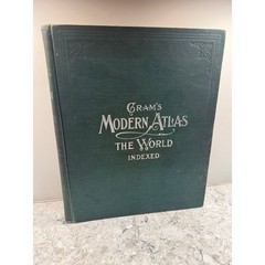 1904 Cram’s Modern Atlas The World Indexed Hardcover JL