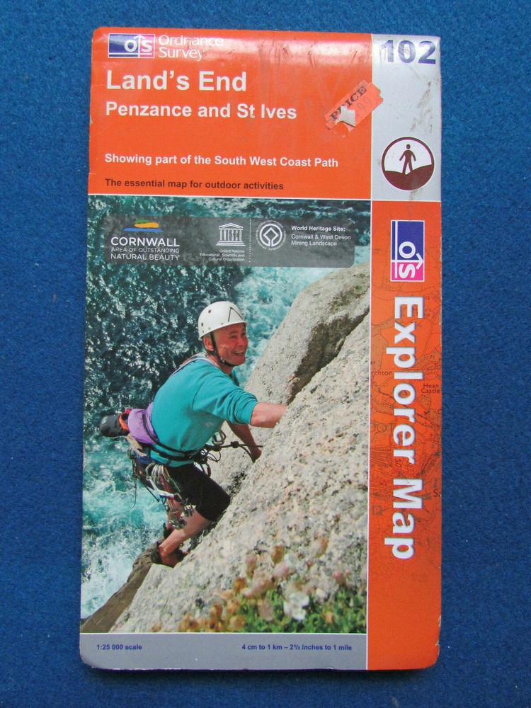 Ordnance Survey Map – Lland’s End – Penzance & St Ives – 2009 – Folded
