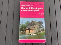 OS Ordnance Survey Landranger Map 153 Bedford, Huntingdon & area – 1992