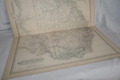 SOUTH AUSTRALIA, New South Wales, Victoria, Queensland 1877 Antique Map Print
