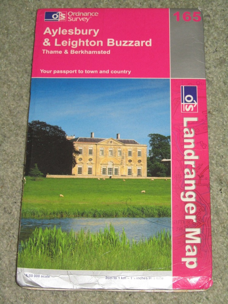 OS Ordnance Survey Landranger Map Sheet 165 Aylesbury & Leighton Buzzard – 2002