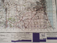 Vintage Second World War 1948 OS Map , WWII Map Newcastle upon Tyne Sheet 78