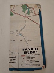 Vintage 1958 Brussels World Fair Map Esso Exposition Universelle Atomium Plan
