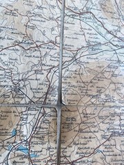 Vintage John Bartholomew Tourist & Cycling Map Mounted On Cloth Harrogate Dales