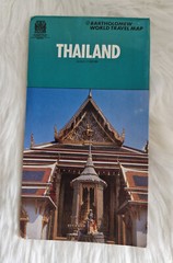 Vintage Bartholomew’s World Travel Map Thailand, Scale 1:1 500 000, 1987