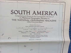 National Geographic Map of South America. (1950).