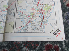 Southern New England 1960s Mobil USA Gas Station Map 1 inch = 6.8 Miles approx.