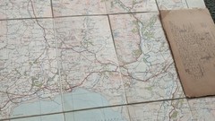Vintage Ordnance Survey Contoured Road Map PORTMADOC & CRICCIETH ©1933