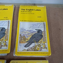Vintage English Lakes Ordnance Survey Maps.Set of 4