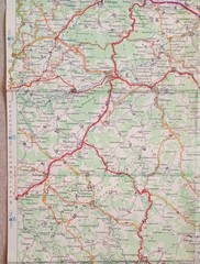 Vintage Michelin Map 206: Allemagne (Germany) • Stuttgart, Ulm, Konstanz.