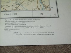 Ordnance Survey 1″ Tourist Map of Cheltenham – 1931 on dissected cloth