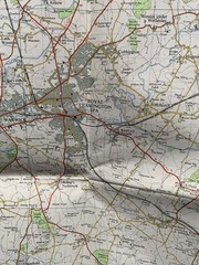 One Inch Ordnance Survey Map Sheet 132 Coventry & Rugby – paper – published 1961