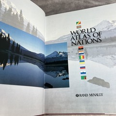 1993 Rand McNally World Atlas of Nations Large Hardcover Maps Reference Book