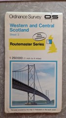 OS Routemaster Map Sheet 3 Western & Central Scotland 1:250 000 Printed 1982