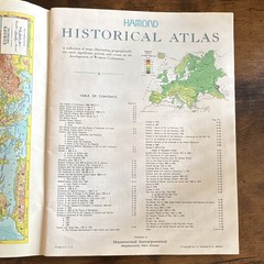 Hammond Historical Atlas 1960 Europe History Maps Full Color Soft Cover