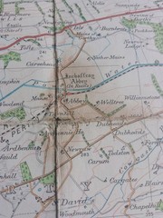 Ordnance Survey Popular Map – Perth Strath Earn 1″ 63 – (1927) CLOTH EDITION