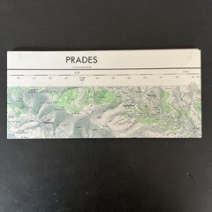 Vintage Carte De France Fold out sheet Paper Map of Prades 1963 outstanding cond