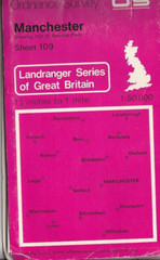 Ordnance Survey Landranger Map 1:50,000 Sheet 109 Manchester