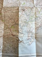 1939 Ordnance Survey One Inch Fifth Edition Cloth Map 143 Truro And St. Austell