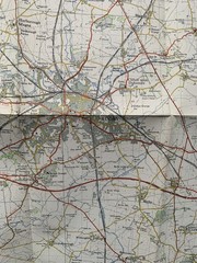 One Inch Ordnance Survey Map Sheet 132 Coventry & Rugby – paper – published 1961