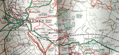 Vintage “Geographia” Ramblers Map No 8 Country Round EASTBOURNE