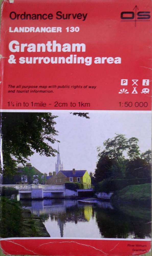 Landranger 130. Grantham. OS 1:50,000 Map. Ordnance Survey. Vintage.