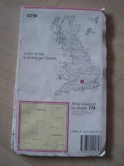 Ordnance survey map Landranger series Newbury, Wantage sheet 174 scale 1:50 000